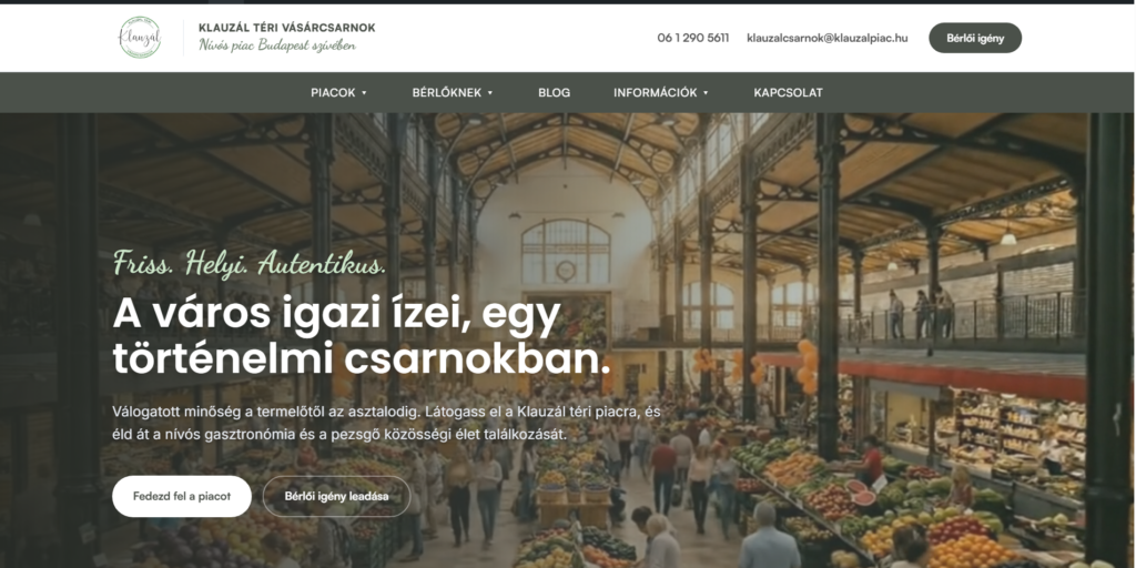 Megújult a Klauzál téri piac weboldala